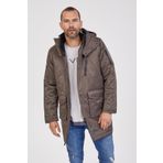 Kevin Erkek Kapşonlu Parka Gri