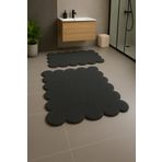 KEVLİNE Banyo Paspası Düz Papatya Şekilli İkili Klozet Takımı 80x120 - 50x80 ,Yumuşak soft tuşeli