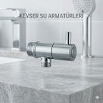 Kevser Su Armatürleri Kromlu Aç Kapat Taharat Gümüş
