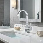 Kevser Su Armatürleri Lüx Kare Lavabo Batarya U Boru Gümüş