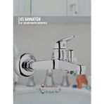 Kevser Su Armatürleri Mix Banyo Bataryası Krom Gümüş