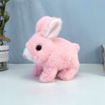 Kewendashiye Simülasyon Elektrikli Peluş Tavşan Zıplayan Kıpır Kıpır Tavşan Peluş Oyuncak (Yurt Dışından) - 16*15.5*9.5cm - Pembe