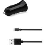 Key 2.4 Araba Şarjı ve 1 Metre Micro USB Kablosu Siyah