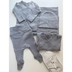 Key Kids Antrasit Fitilli Organik Modal 5'li Hastane Çıkışı Seti Newborn(0-3 Ay) - 0 - 3 Ay