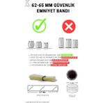 Key Market Standart Kavanoz Güvenlik Emniyet Bandı 100 Adet, 62-65 mm Ağız Çapına Uygun, 107X30 mm Boyut, Baskısız