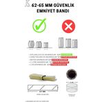 Key Market Standart Kavanoz Güvenlik Emniyet Bandı 100 Adet, 62-65Mm Ağız Çapına Uygun, 107X30Mm Boyut, Baskılı