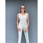 Key Moda Kadın Fitilli Atlet - S - M - Beyaz