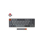 Keychron K6 65% Compact Kablosuz Mekanik Oyuncu Klavyesi-hot-swappable-bluetooth 5.1-multitasking-rgb Led Backlit-n-key Rollover-gateron G-pro Red Switch-uçak Sınıfı Aluminum