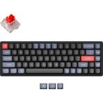 Keychron K6 Pro Qmk/vıa Custom Kablosuz Mekanik Oyuncu Klavyesi-Hot-Swappable-Bluetooth 5.1-Multitasking -White Led- Gateron G-Pro Red Switch - Siyah