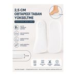Keyfi Sepet 2,5 CM Ortopedik Boy Uzatıcı Tabanlık – Silikon Destekli Yumuşak Topuk Yükseltici Unisex Ayakkabı İçi Taban