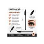 Keyfi Sepet Kirpik ve Kaş Şekillendirici Fırça Siyah Spiral Tarak Fırça Maskara Uygulama Fırçası 1 Adet