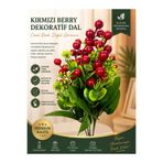 Keyfi Sepet Yapay Kokina Dalı Kırmızı Berry Dekoratif Çiçek Ev Ofis Yılbaşı Dekoru