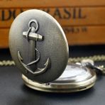 Keyfim Shop Kişiye Özel Çapa Kabartmalı Büyük Boy Köstekli Saat