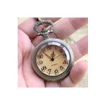 keyfim shop Retro Cam Kapaklı Quartz Köstekli Cep Saat