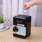 Keyfim Shop Şifreli Atm Kasa Kumbara Siyah ABS Malzeme ile Işıklı ve Sesli Uyarı Özellikli