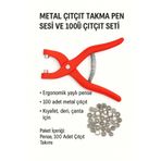keyfisepet en keyifli sepet Metal Çıtçıt Takma Pensesi ve 100’lü Çıtçıt Seti – Kıyafet, Deri, Çanta İçin