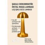 keyfisepet en keyifli sepet Şarjlı Dokunmatik Metal Masa Lambası – Loş Işıklı Gece Lambası