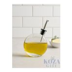 keyfisepet en keyifli sepet Yuvarlak Cam Yağdanlık– Şık Tasarım 500ml – Sızdırmaz Kapaklı Yağlık & Sirkelik