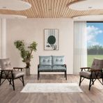 Keyif Bahçe Balkon Çay Seti Koltuk Takımı - Gri