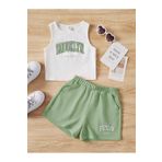 Keywest Çocuk Brooklyn Baskılı Kolsuz Crop T-shirt Ve Şortlu Alt Üst Takım