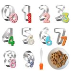 keyxer 10 adet rakam kalıbı, büyük 0-9 rakamlar, kurabiye kalıbı, 7 cm, paslanmaz çelik kurabiye kesici, bisküvi, pişirme, pasta dekorasyonu, fondan, kendin yap pişirme kalıbı