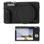 K&F CONCEPT K&F Canon G7X Mark III Uyumlu Silikon Kılıf + Ekran Koruyucu / SİYAH