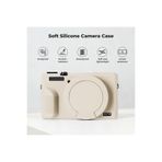 K&F CONCEPT K&F Canon G7X Mark III Uyumlu Silikon Kılıf / KREM ( Sadece Kılıf )