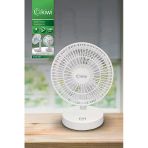 Kfan-7607 Şarjlı Beyaz Ayarlanılabilir Mini Fan Masa Üstü Vantilatörü Usb Soğutucu Sessiz Fan