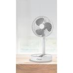 KFAN-7608 Şarjlı Beyaz Katlanılabilir Mini Fan Masa Üstü Vantilatörü USB Soğutucu Sessiz El Fanı