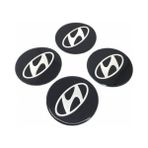 KG Group Hyundai Alüminyum Yapıştırma Jant Göbeği 4'lü Siyah Renk Şık Görünüm ve Kolay Montaj