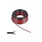 KG GROUP Kablo 2 X 0,75 Mm Bitişik Yassı Kordon Hoparlör Kablosu Siyah 10Metre