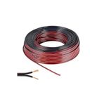 KG GROUP Kablo 2 X 0,75 Mm Bitişik Yassı Kordon Hoparlör Kablosu Siyah Bakır 5 Metre,Siyah