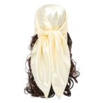 KGDUYC Başörtüsü, kadın, yaz, başörtüsü, ipek eşarp, saç, bandana baş örtüsü, bayan, 90 cm ipek şal, ipek, hafif bandana, şal, saç şalı krem rengi, bandana bej