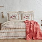 KH Karaca Home Carme Çift Kişlik Battaniyeli Takım Winter Set Narçiçeği - 200 x 220 cm - Nar Çiçeği