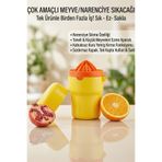 KHAKMA 3’ü 1 Arada Narenciye Sıkacağı | Limon Portakal Sıkma, Hazneli Saklama Kabı 400 ml