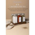 KHAKMA Ahşap Dörtgen Standlı 6'lı Cam Baharatlık Seti | 120 ml | Gümüş Kapak Beyaz Etiket | Minimal Tasarım