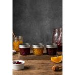 KHAKMA Ahşap Stantlı 3’lü Cam Reçellik & Sosluk Seti 100 ml | Kapaklı Mini Kavanoz, Kahvaltılık & Saklama Kabı Seti