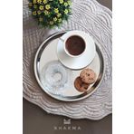 KHAKMA Çelik Servis Sunum Tepsisi Kahve Tepsisi 6 Adet 6'lı Set Tepsi SUNUMÇELİK-6