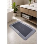 KHAKMA Kaymaz Tabanlı Süper Emici Banyo Paspası 58x38 cm – Hızlı Kuruyan 4 Katmanlı Banyo Matı | Duş & Lavabo Önü