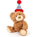 Khalid Bain Doğum Günü Şapkası Hediye Ayı Bebek Teddy Bear Peluş Oyuncak Sevimli Yastık Çift Ayı Bebek (Yurt Dışından) - Kahverengi - Beyaz