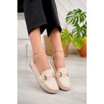Khayt Daisy Casual Günlük Kadın Babet Ayakkabı - Bej