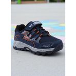 Khayt Ferrex Su ve Soğuk Dayanıklı Kaymaz Taban Kışlık Unisex Çocuk Spor Ayakkabı - Lacivert - Turuncu