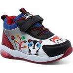 Khayt Zıpzıp Ortopedik Hafif Yuva Kreş Ev Unisex Işıklı Çocuk Spor Ayakkabı - Siyah - Kırmızı