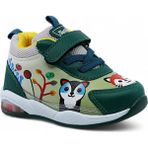 Khayt Zıpzıp Ortopedik Hafif Yuva Kreş Ev Unisex Işıklı Çocuk Spor Ayakkabı - Yeşil - Sarı
