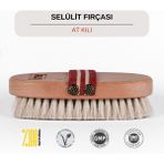 Khej Organics Doğal At Kılı Vücut Fırçası 14 cm Selülite Yatkın Bölgeler için Özel Tasarım