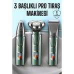 Khi-Zai 3 Başlıklı Profesyonel Saç ve Sakal Bakım Seti Vücut, Burun ve Kulak Tüy Alma