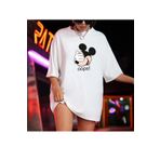 Khione Unisex Tasarım Baskılı Micky Mouse Oops! Oversize %100 Pamuk T-shirt
