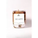 Khleos Ice Latte Kahve Kokulu Dekoratif Mum, 350g, 9x7 cm, Kahverengi