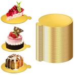 KHstylehoo 100 adet yuvarlak pasta tabağı, 9 cm yuvarlak pasta altlığı, köpük, tek kullanımlık pasta altlığı, karton, altın kek tahtası, düğün, doğum günü, parti için