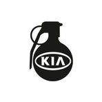 Kia Araba Komik El Bombası Sticker Yapıştırma